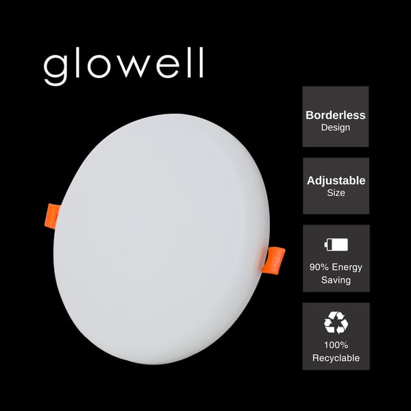 Glowell LED Recessed Panel - Adjustable